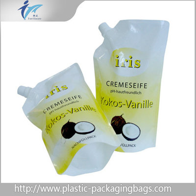 China Moisture Proof Bags With Bottom Gusset , Heat Sealing Stand Up Spout Pouch supplier