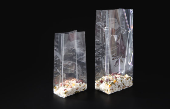 China OPP Clear Plastic Square Bottom Bag For Candy And Cookies supplier