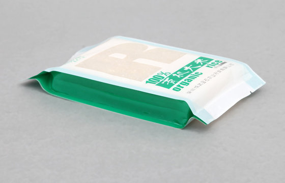 China kraft white paper bag side gusset seal plastic bag packaging for rice supplier