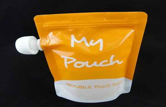China Flexible Packaging Plastic Spout Pouches with Bottom Gusset for Shower Gel supplier