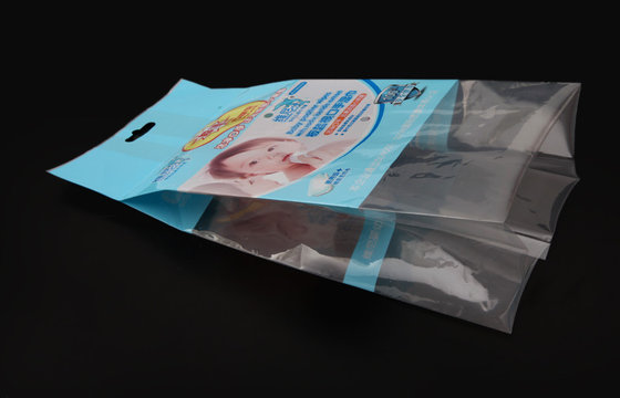 China Side Gusset Printed Wet Wipes Packaging Bag , Heat Seal supplier