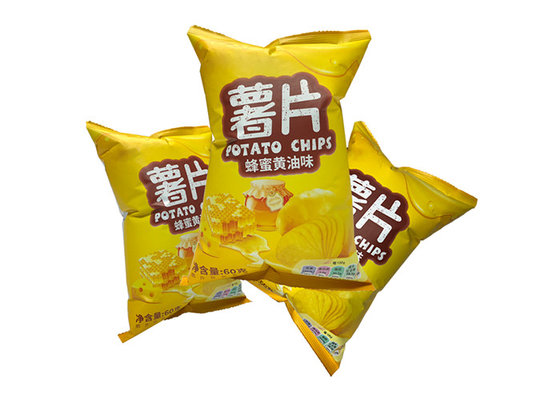 China Custom Printed Plastic Middle Seal Potato Chips Packaging Bag Food Pouch supplier