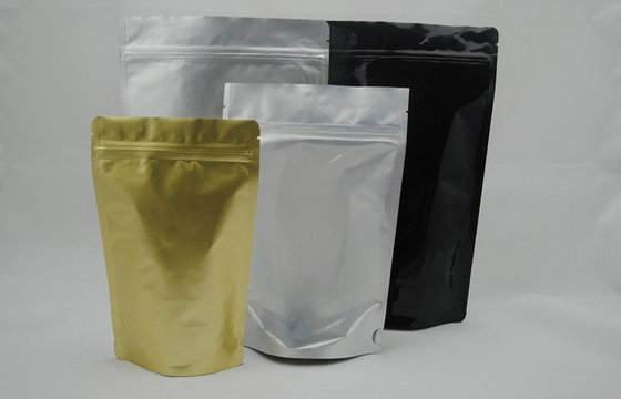China Aluminum Foil Tea Custom Plastic  Bags Miniature in Gold / Silver supplier