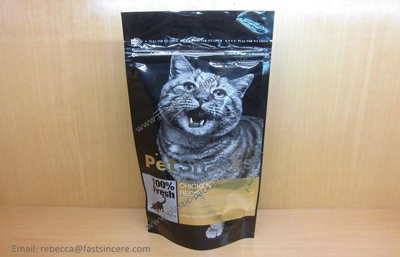 China Metallized Stand up Zipper Top Pouch , Gravure Printing Pet Food  Bag with  supplier