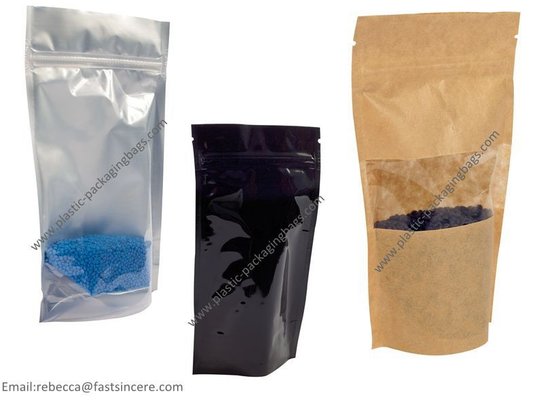 China Aluminum Foil Plastic  Bags , Window Custom Printed Packaging Bag supplier