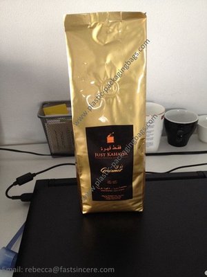China Gravure Printing Customized Aluminum Foil Side Gusset Coffee Pouch supplier