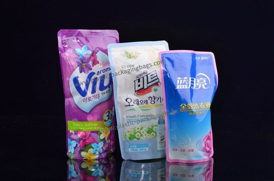 China Customized Printing Washing Liquid  Stand Up Soft Plastic Packaging Bags supplier