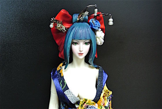 China Ancient Style Japanese Anime Figures Real Clothes For Collection 35*6*4cm supplier
