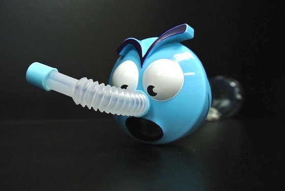 China Long Blue Caterpillar Water Bottle , Animal Water Bottle For Kids 35*6*5cm supplier