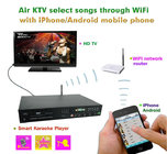 New android home ktv jukebox karaoke player with songs cloud,build in DVD-ROM and Mic-Echo-in