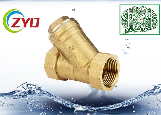 China 1/2&quot;  Brass Hot Forging Y Type Water Filter Valve For Fan Coil Heating Radiator Air Condition Booster Pump With S/S NET supplier