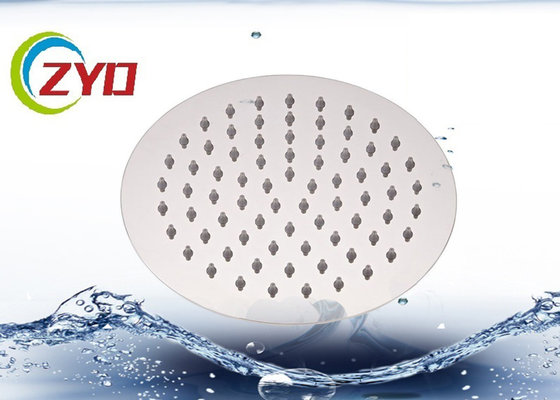China 8Inch 20mm Diameter  Water Saving  Round Stainless Steel Chrome Bathroom Accessory Rain Shower Hand Super Thin supplier