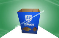 Blue Matt Finish Custom Dump Bin Display For Promoting Many Kind Of Footballs Products