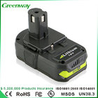 High quality power tool battery Ryobi P107 18V 3000mAh battery
