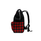 Red Black Plaid Multi-function Diaper Bags Backpack Travel Bag