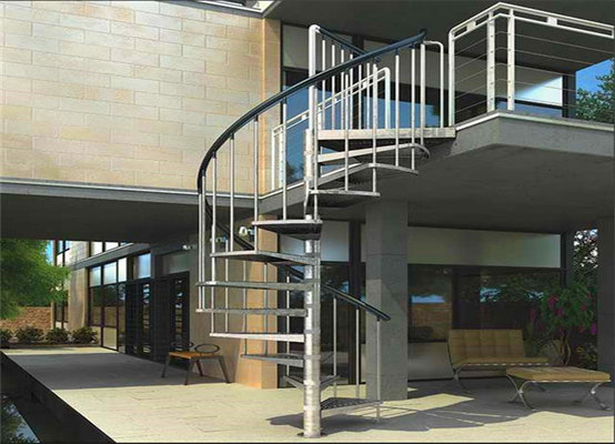 Simple design prefabricated spiral stairs outdoor metal stairs design