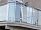 Modern glass stair balustrade post stair railing glass balustrade floor mount