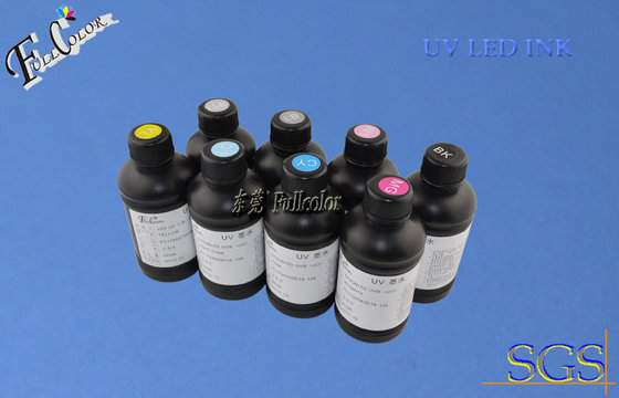 China UV Led Curable Ink for Epson Pro4800 Wide Format Inkjet / Flatbed Printer ink, 8 Color UV light ink supplier