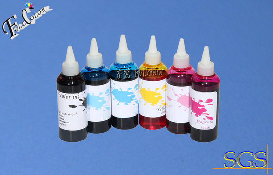 China High Density Refill cartridge ink, Epson R1400 printer Water Based Dye Ink 6colors supplier