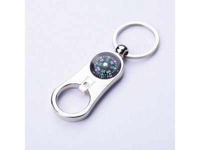 China Metal Alloy Compass Keychain Bottle Opener,Die casting zinc alloy metal compass keychain bottle opener, nickle plating supplier