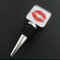 Zinc alloy wine accessories chrome plated wine bottle stopper innovative wedding favor, printed logo with epoxy supplier