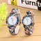 promotional cheap gift beautiful lovers couple electric watches supplier