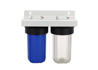 10'' whole house  water filter housings with big blue and clear  double sump 1'' port