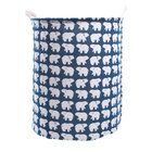 Puting Foldable washing laundry basket clothes toy storage bag large box customized blue elephant laundry facility