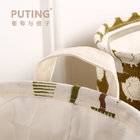 Puting Foldable washing laundry basket toy storage bag cotton lenon customized green gree laundry facility