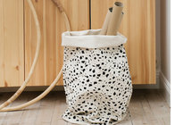 Puting Laundry basket storage bag large box customized colors Yellow Cotton Linen large size black geometric grid