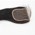 Hot Sale 4x4 Size 1b Color Silky Straight Top Lace Closure With Baby Hair In Stock