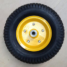 13 x 5.00-6 High Quality Turf Pattern Rubber Wheel - Yellow Steel Rim