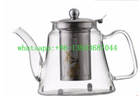 China hot sale lead free heat resistant  pyrax Glass flower Teapot