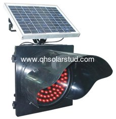 China Factory Price 300mm-400mm Solar Power Yellow Traffic Flashing Warning Signal Light supplier