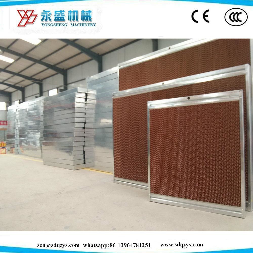 Greenhouse Poultry Farm Cooling Pad System 7090 Brown Size:1800/2000*600*100mm with Galvanized Steel Frame