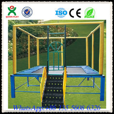 China Commercial Square Trampoline for Sale / Outdoor Gymnastic Trampoline for Toddler QX-117G supplier