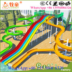 China Guangzhou cheap prices commercial adults fiberglass big water park slides for sale supplier