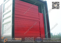 6ft high Portable Temporary Construction Fencing with RED color highly visible powder coat color