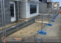 2100mmX2400mm OD42X1.5mm Frame Tempoary Fence Panels for sale  | 60x150mm anti-climb mesh | Zinc Coated 42μm