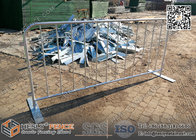 Flat Steel Base Crowd Control Barrier Fencing made from galvanised steel pipe | 1.1X2.2m | AS4687-2007
