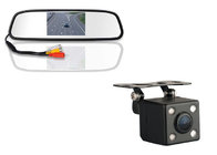 China Black High Resolution Rear View Camera Mirror With 4 Led Lights distributor