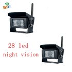 China WIFI Wireless Backup Camera 28 LED Lights For Truck Reversing System distributor