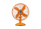 Orange 12&quot; Oscillating Table Fan Metal Brushed Nickel 220V Adjustable Tilt supplier