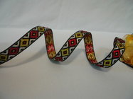 Colorful Traditional Rhombus Jacquard ribbon Home textile ribbon