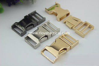 China High Quality Zinc Alloy Light Gold 3/4 Inch Quickly Release Metal Buckles For Dog Collar supplier