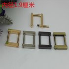 Fancy gold can detachable 19 mm metal rectangle square buckles for handbag