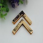 Accept OEM light gold 40 mm right-angle metal corner protector for wooden box decorative
