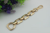 Popular luxury handbag hardware 10 mm width gold  zinc alloy decorative metal chain with iron d rings