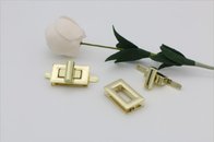 Factory direct sale light gold bag making accessories rectangle metal locks