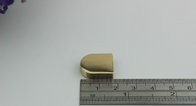 China manufacturer customized light gold square handbag metal cord end clip